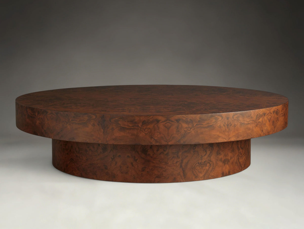 Burlwood Burl Round Coffee Table
