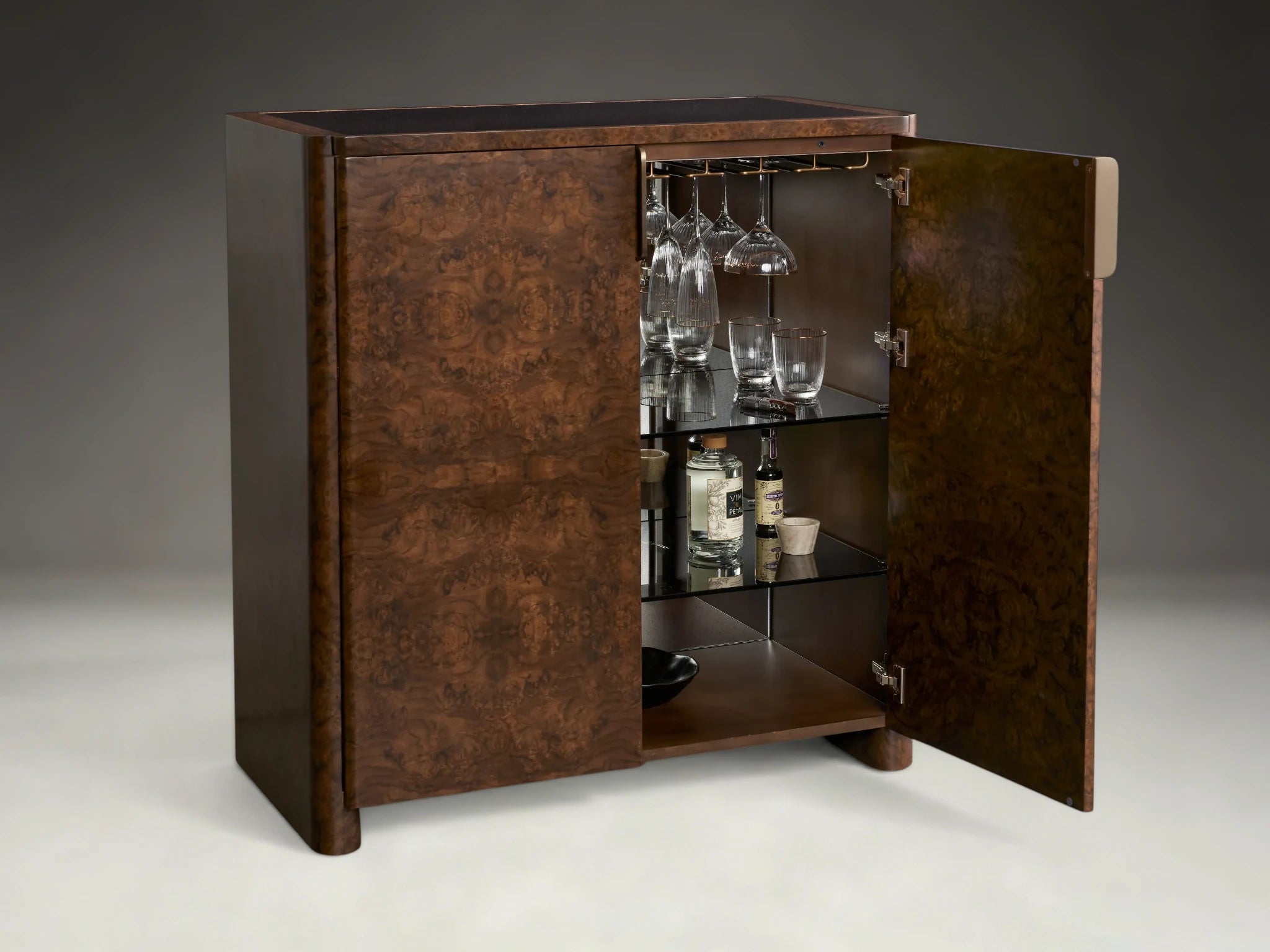 Morlen Burl Wood Cabinet