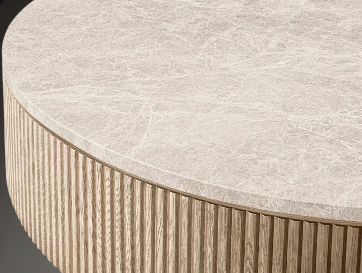 Byren Emperador Round Coffee Table