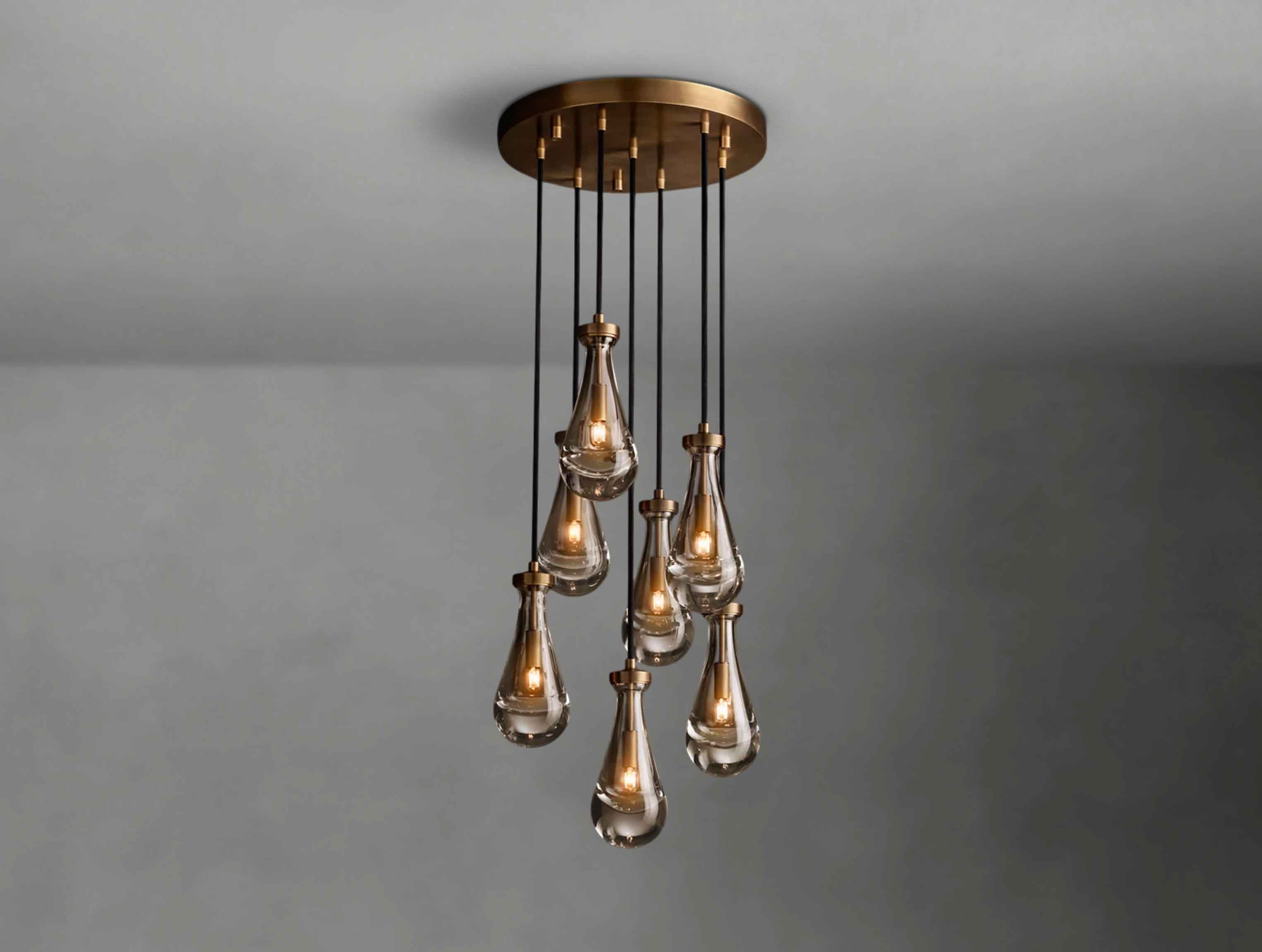 Decorative Glass Drop Round Chandelier