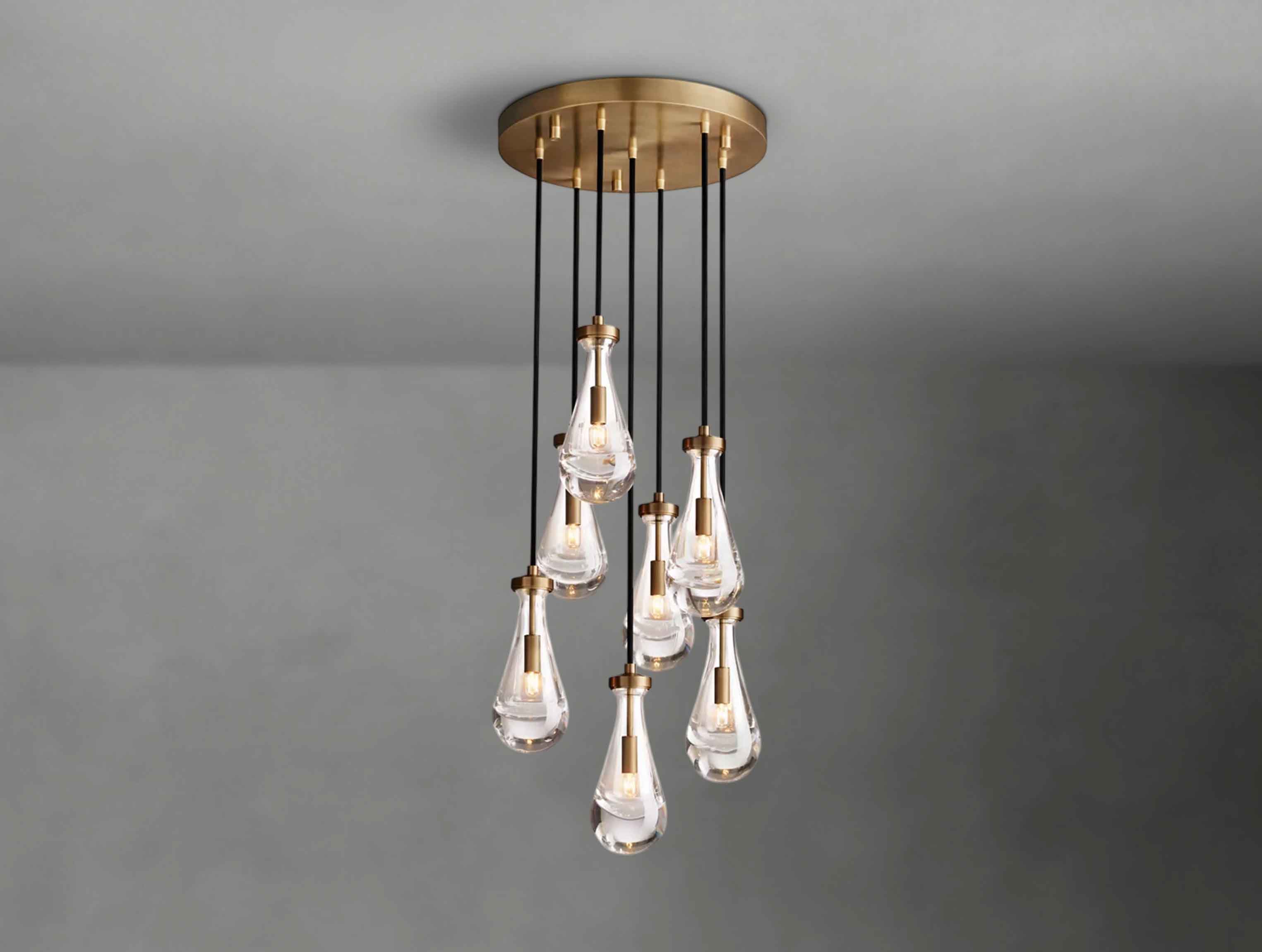 Decorative Glass Drop Round Chandelier