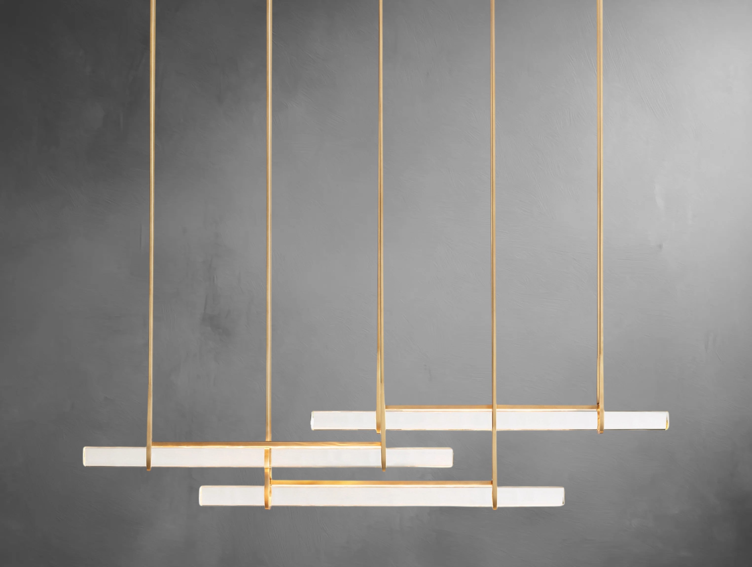 Avenor Crystal Triple Bar Linear Chandelier