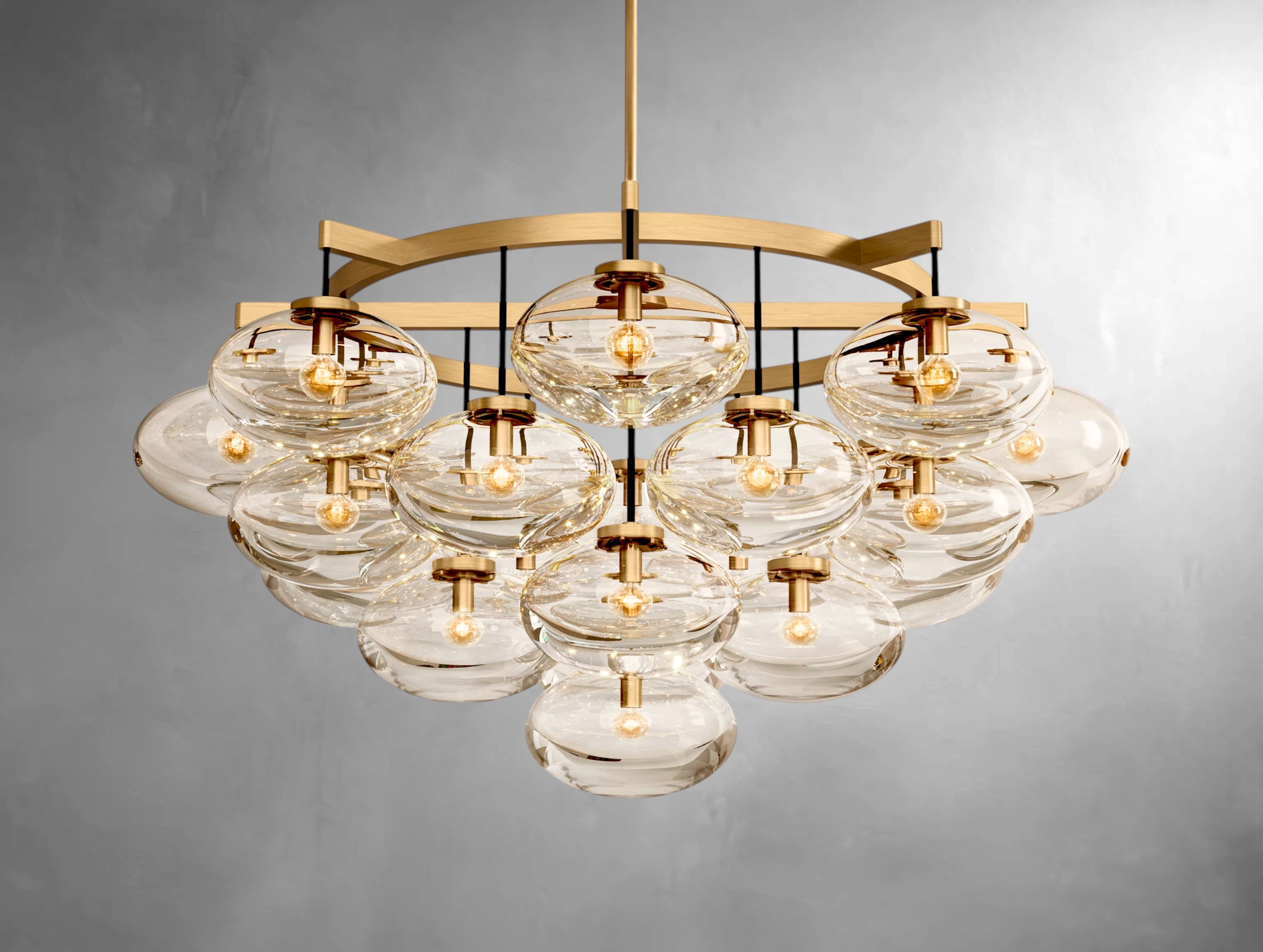 kabratte Clear Glass Round Chandelier