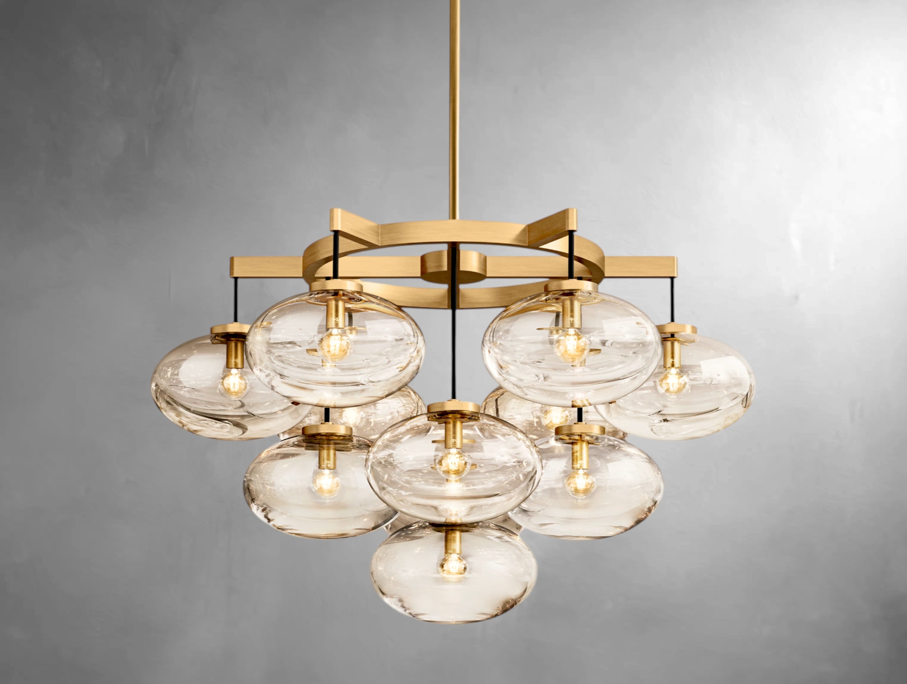 kabratte Clear Glass Round Chandelier