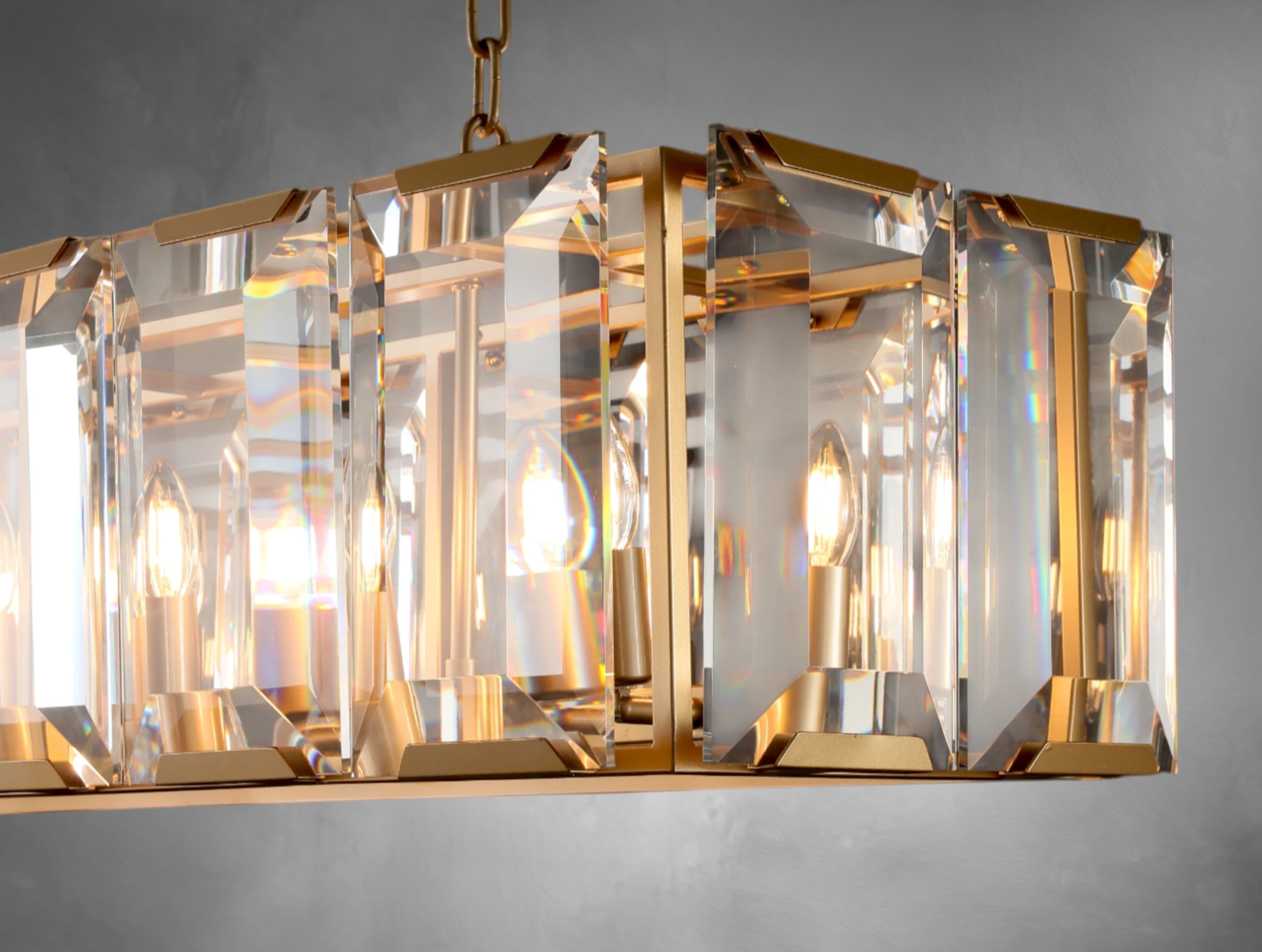 Halone Crystal Rectangular Chandelier