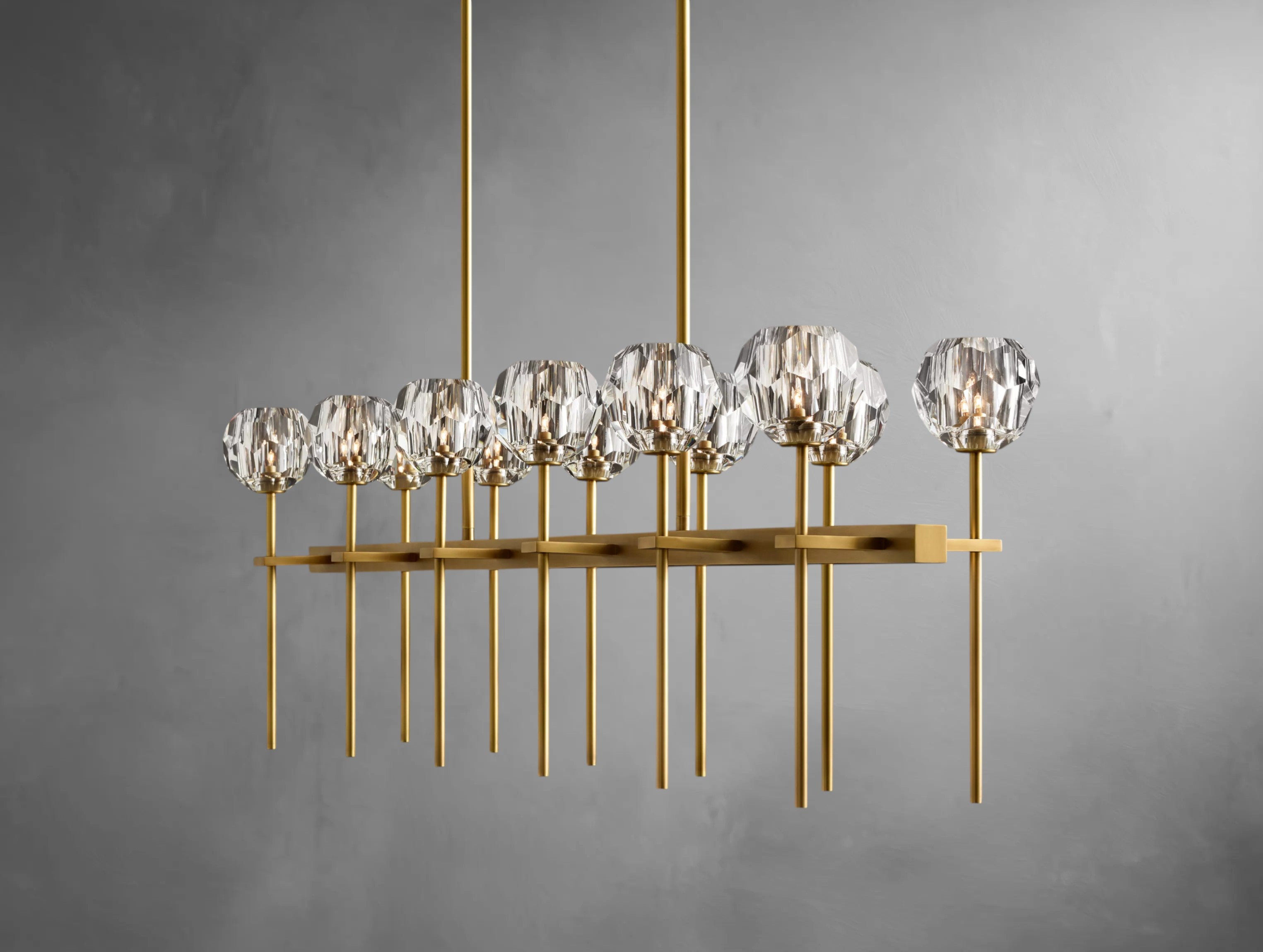 Aurelle Double Linear Crystal Chandelier