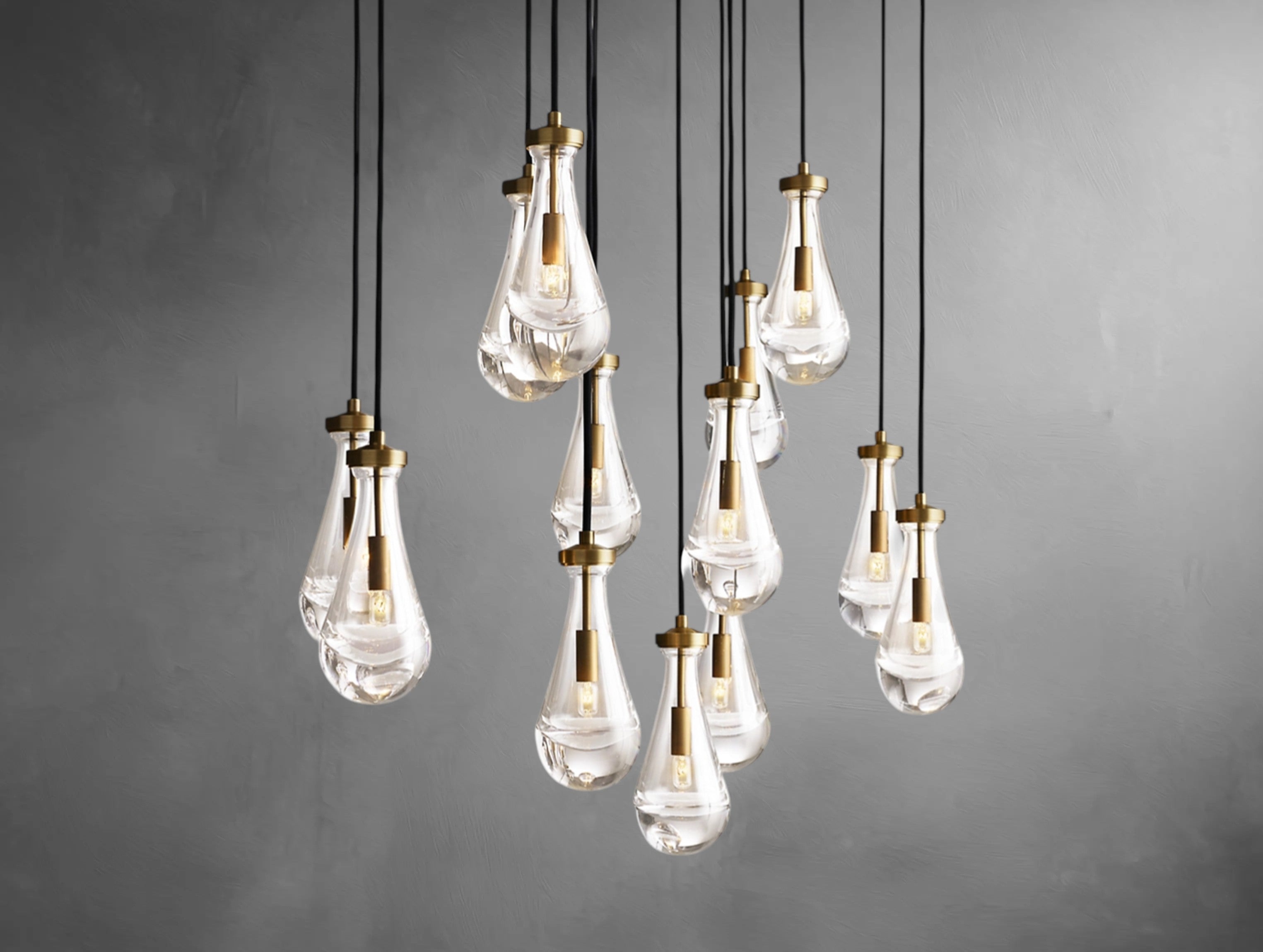 Decorative Glass Drop Rectangular Chandelier