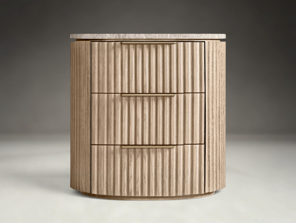 Byren  Emperador Closed Bedside Table