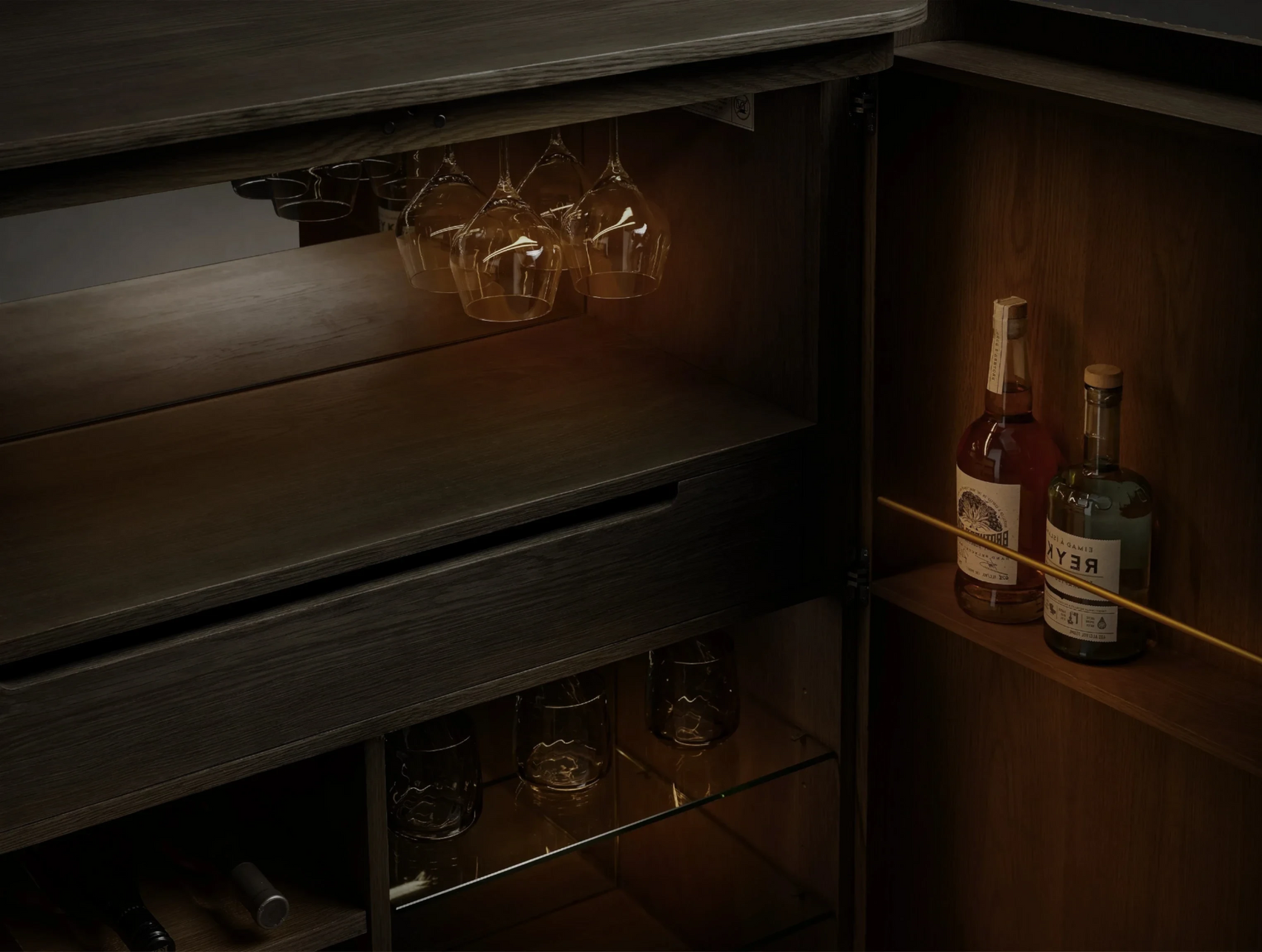 Pinecrest Wood Bar Cabinet