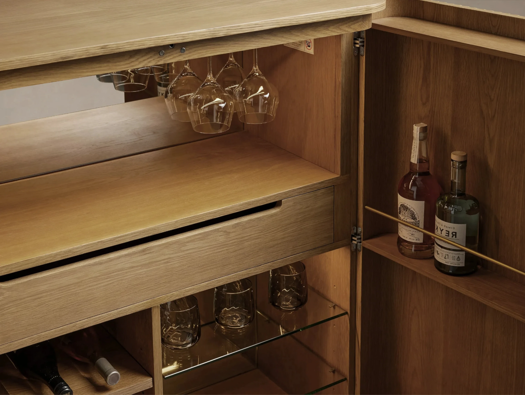 Pinecrest Wood Bar Cabinet