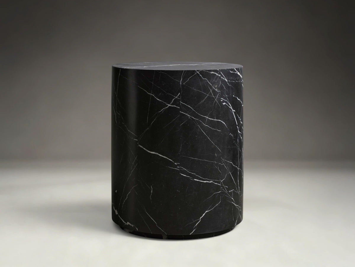 Burlwood Stone End Table