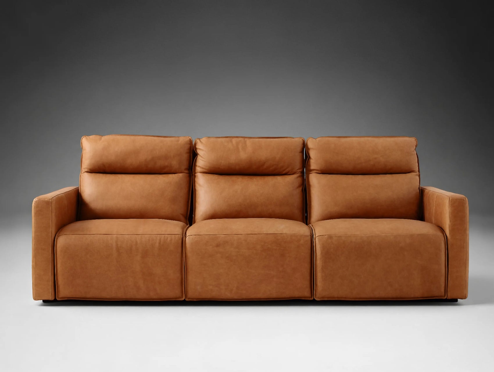 Roland Leather Three-Piece Motion Corner Sectional Sofa