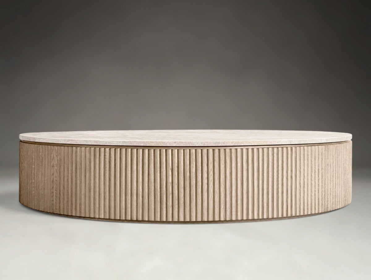 Byren Emperador Round Coffee Table