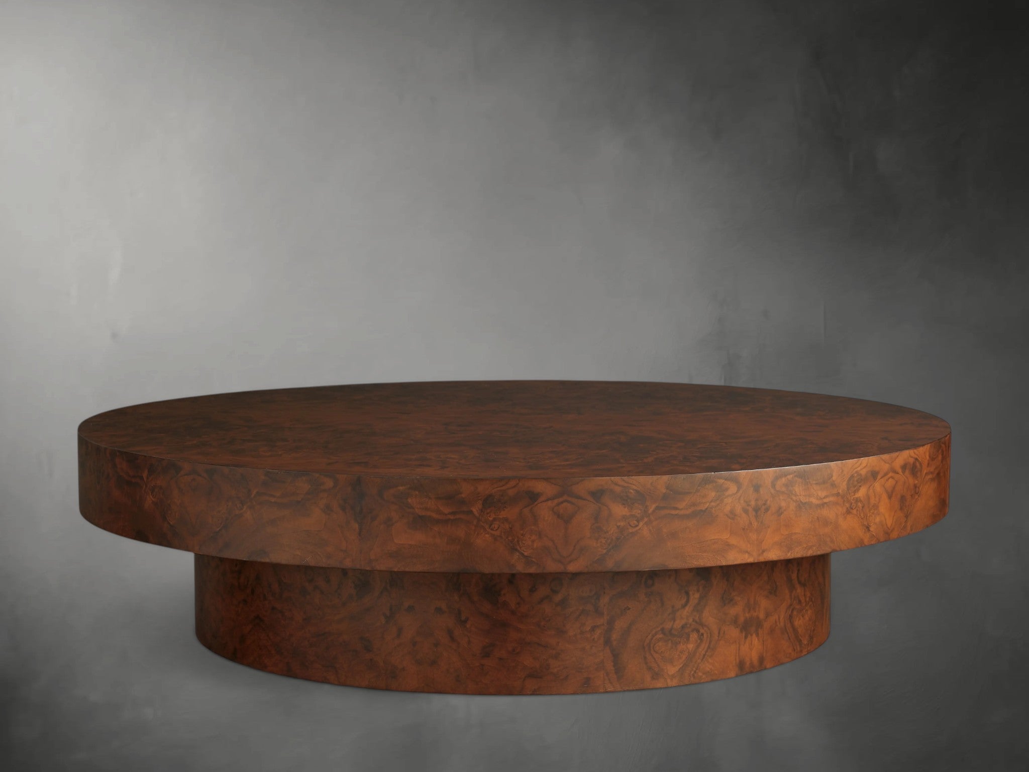 Burlwood Burl Round Coffee Table