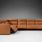 Roland Leather Six-Piece Motion Corner Sectional