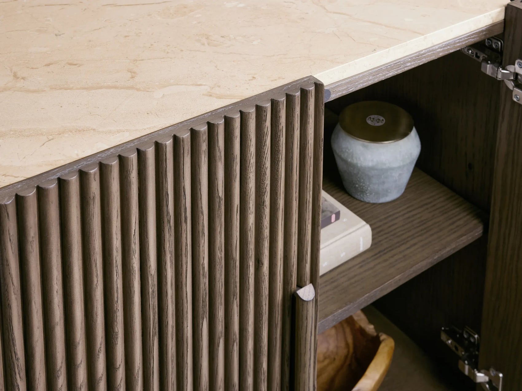 Avero Curved Reeded Sideboard