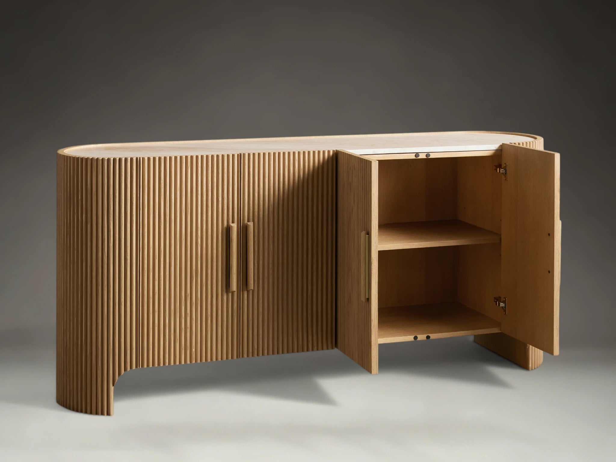 Avero Curved Reeded Sideboard