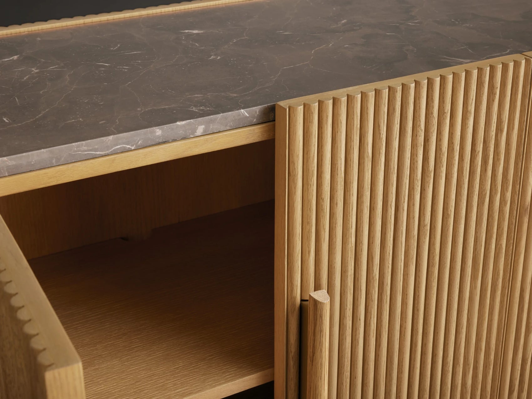Avero Curved Reeded Sideboard