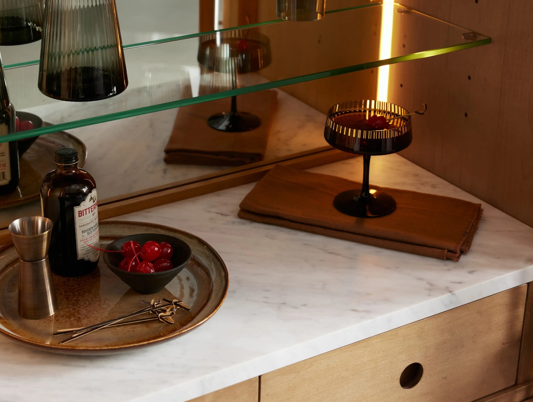 Harlan Burl Bar Cabinet
