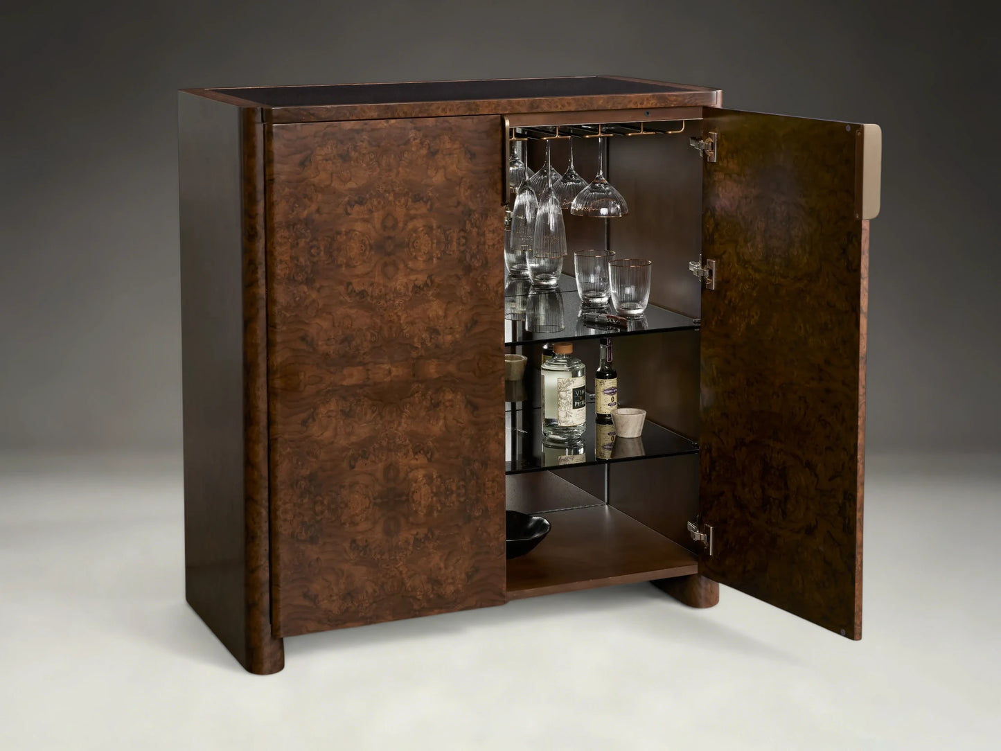 Morlen Burl Wood Cabinet