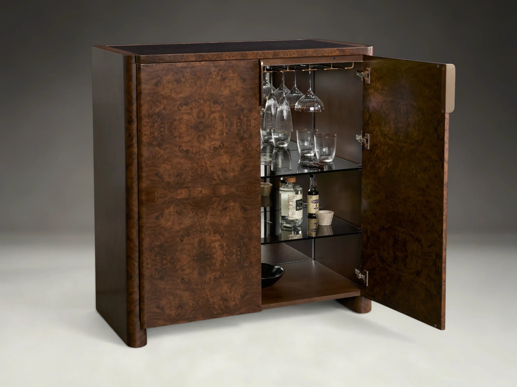 Morlen Burl Wood Cabinet
