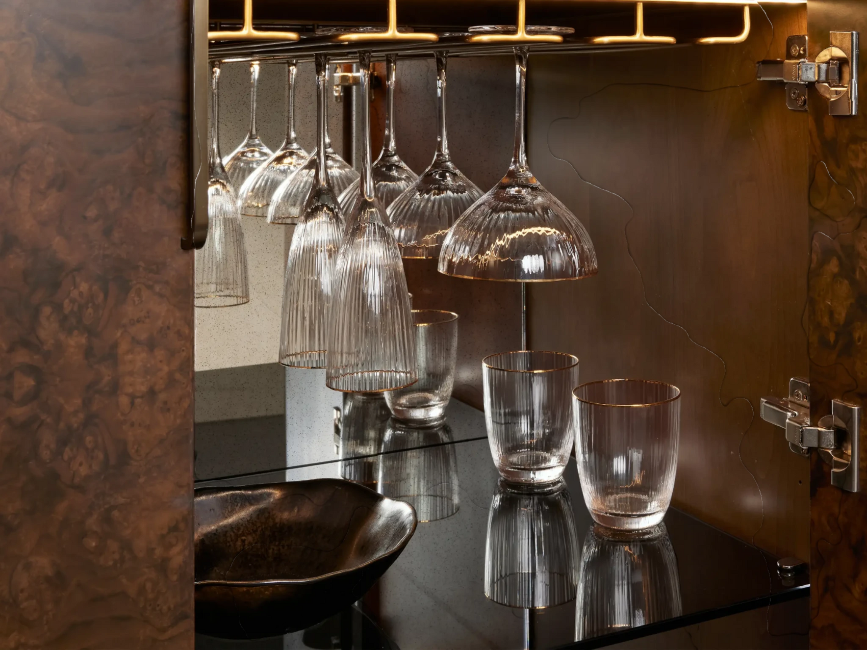 Morlen Burl Wood Cabinet