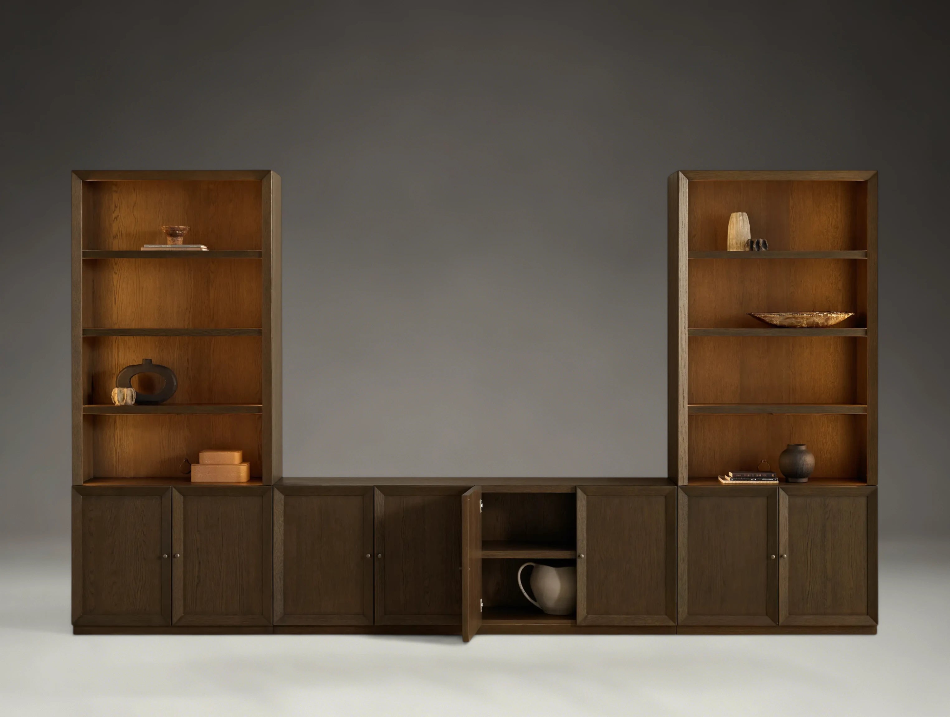 Norvane Modular Open Media Cabinet Set