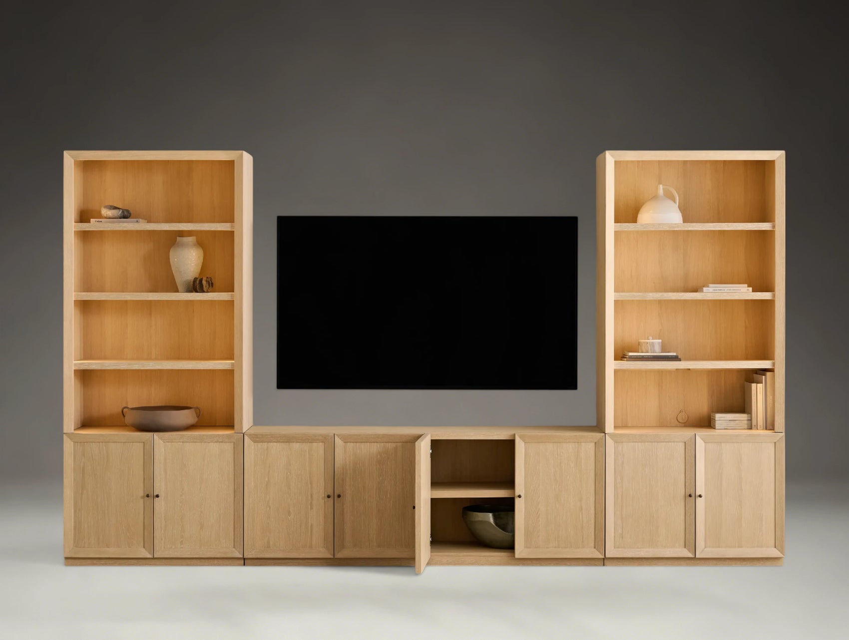 Norvane Modular Open Media Cabinet Set