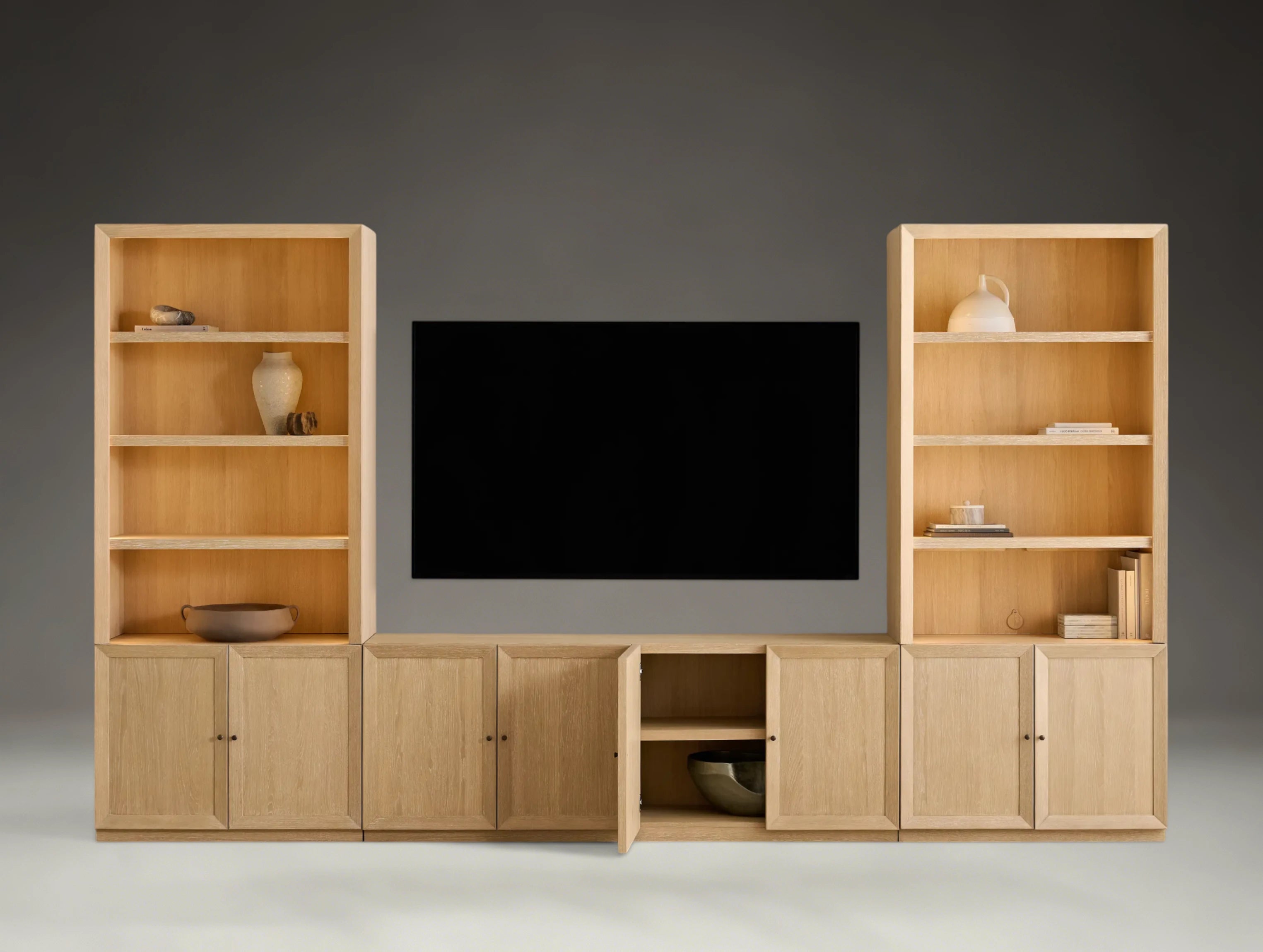 Norvane Modular Open Media Cabinet Set