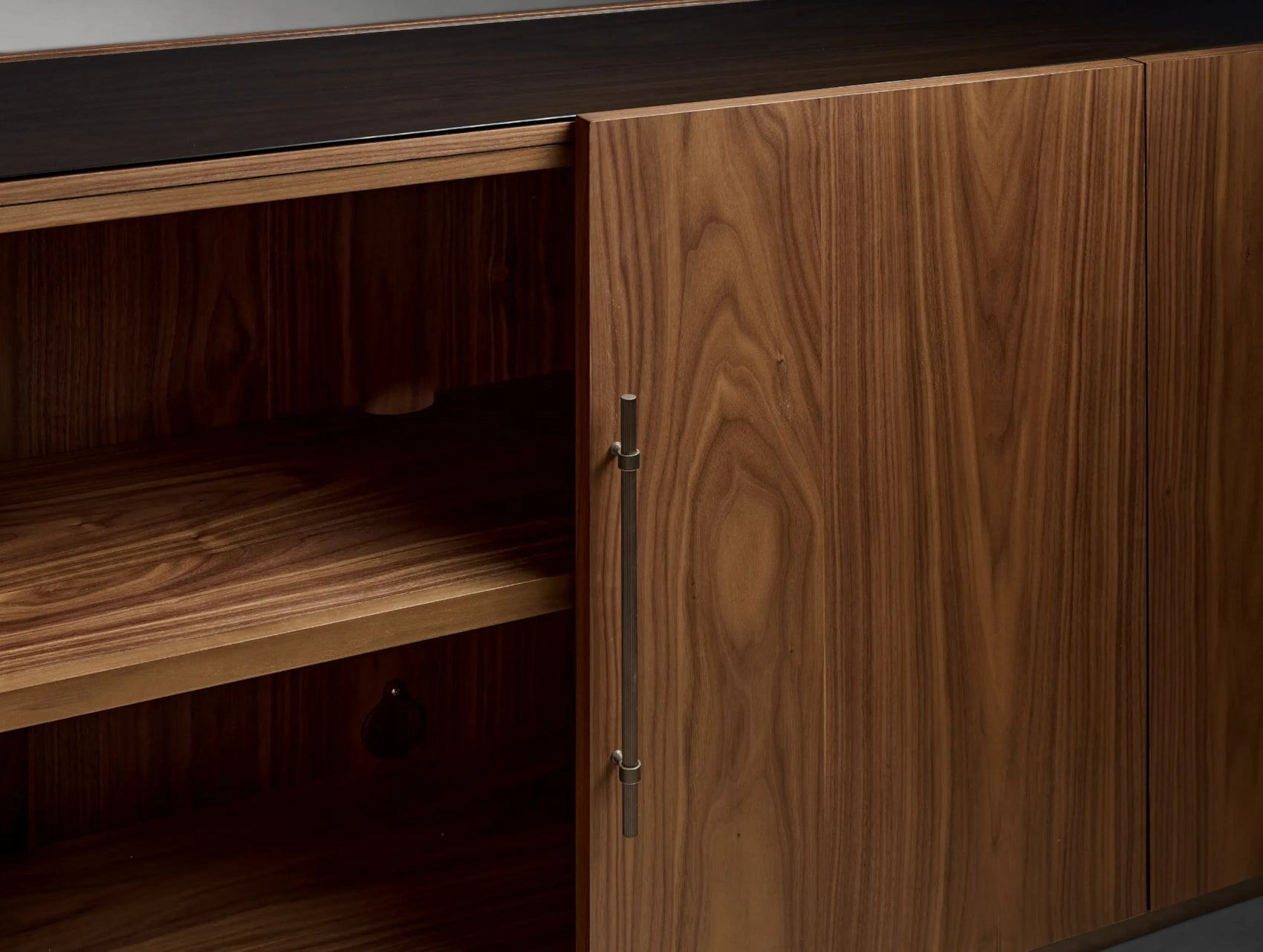 Modular Glass Media Cabinet Set