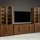 Modular Glass Media Cabinet Set