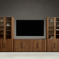 Modular Glass Media Cabinet Set