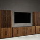 Penhurst Modular Reeded Media Cabinet Set With Drawers