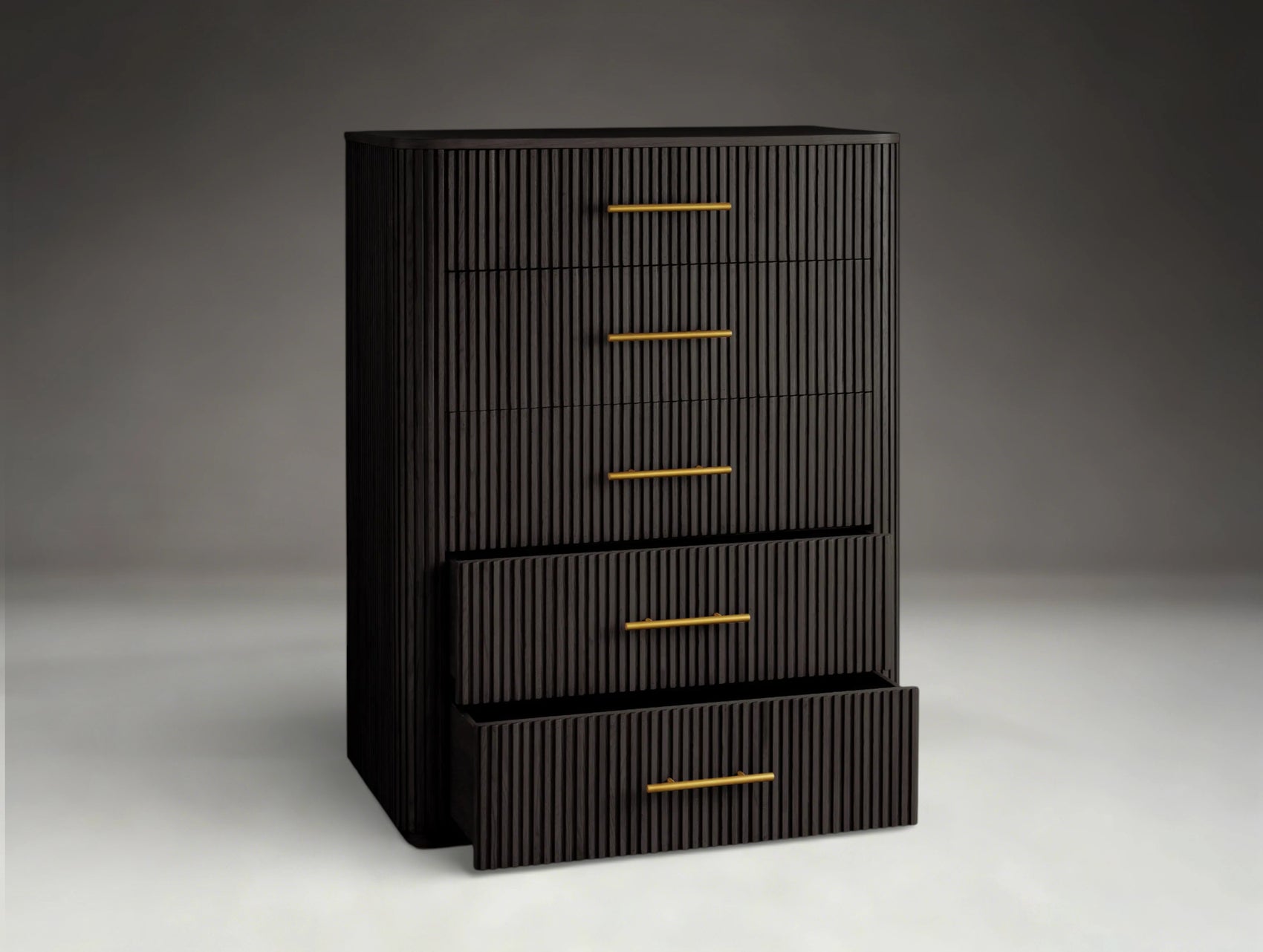 Pinecrest Wood Five-Drawer Dresser