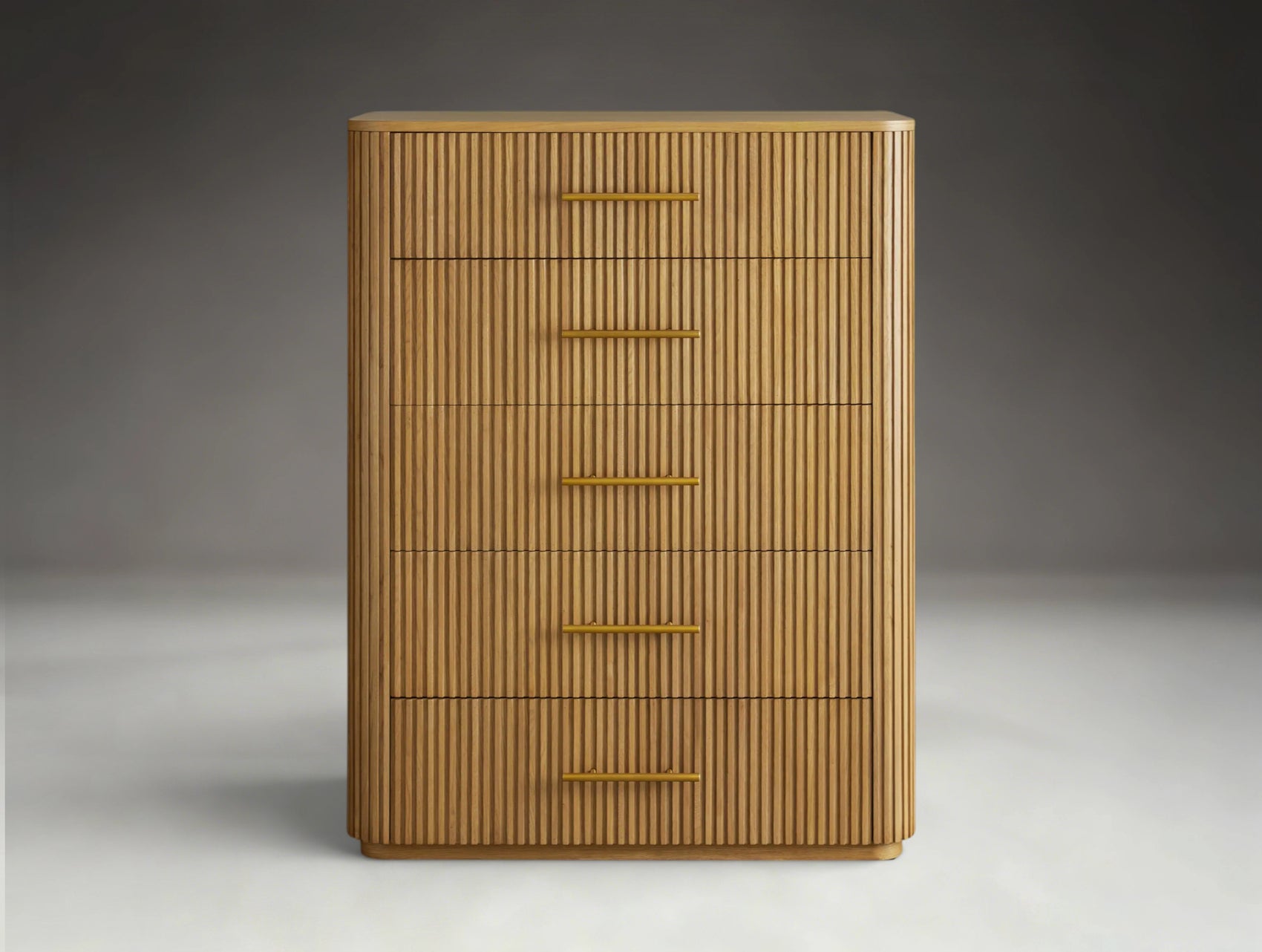 Pinecrest Wood Five-Drawer Dresser