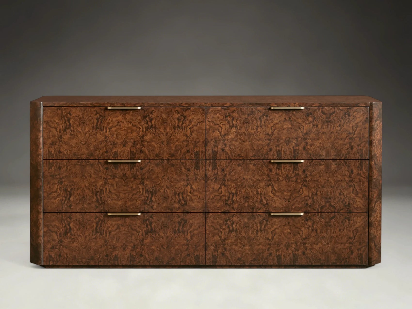 Morlen Burl Six-Drawer Dresser