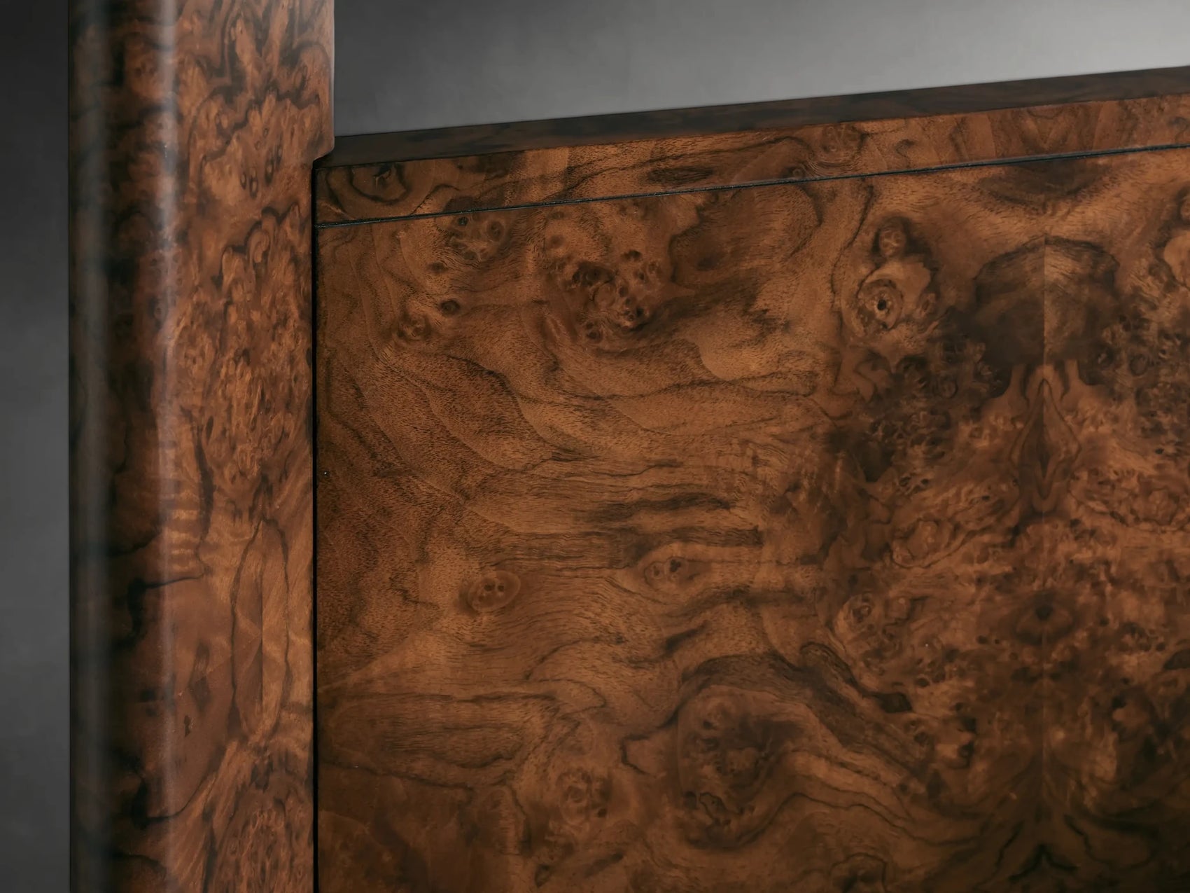 Morlen Burl Wood Display Shelf