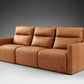 Roland Leather Three-Piece Motion Corner Sectional Sofa