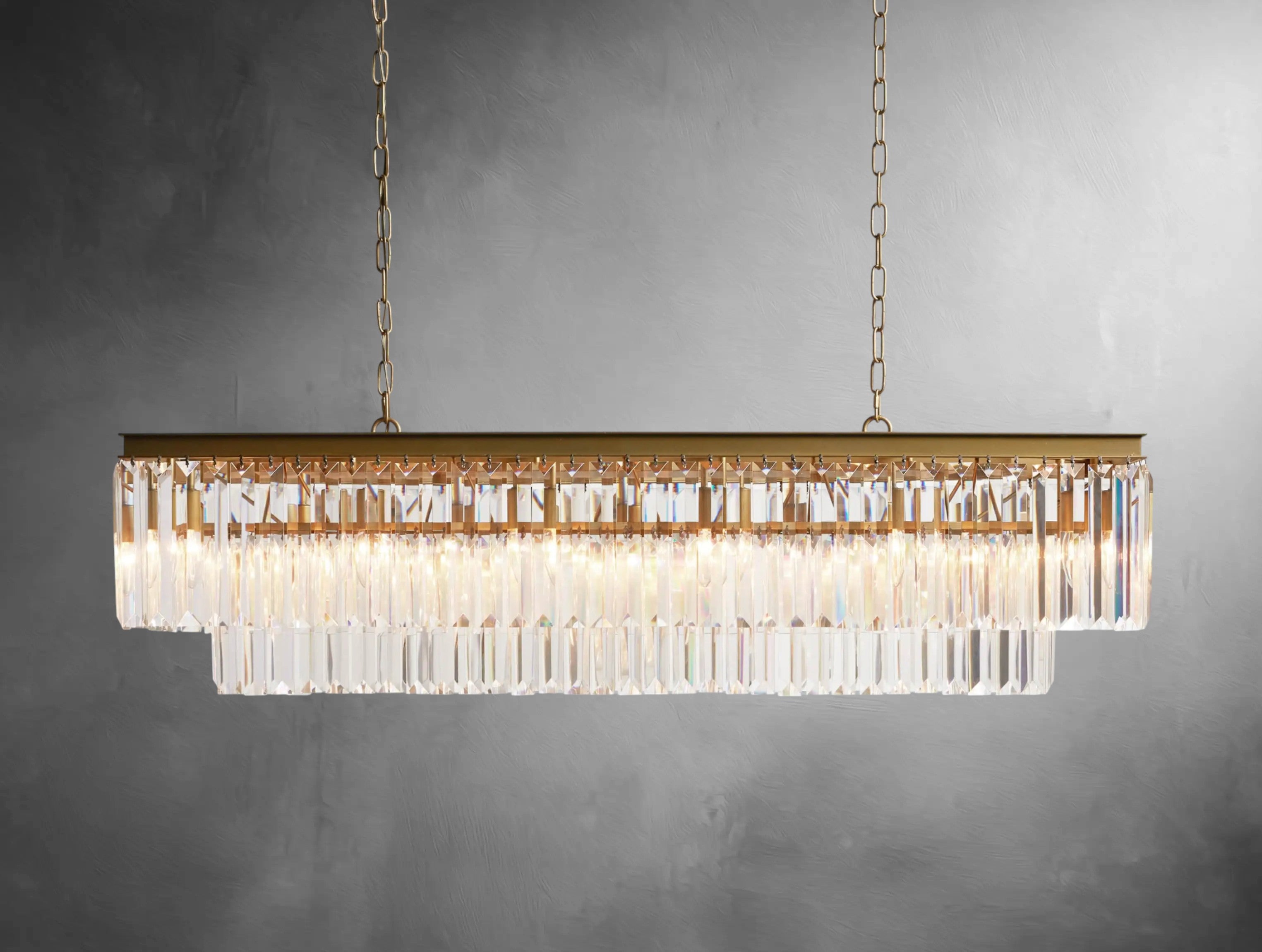 Leylen Tiered Rectangular Chandelier
