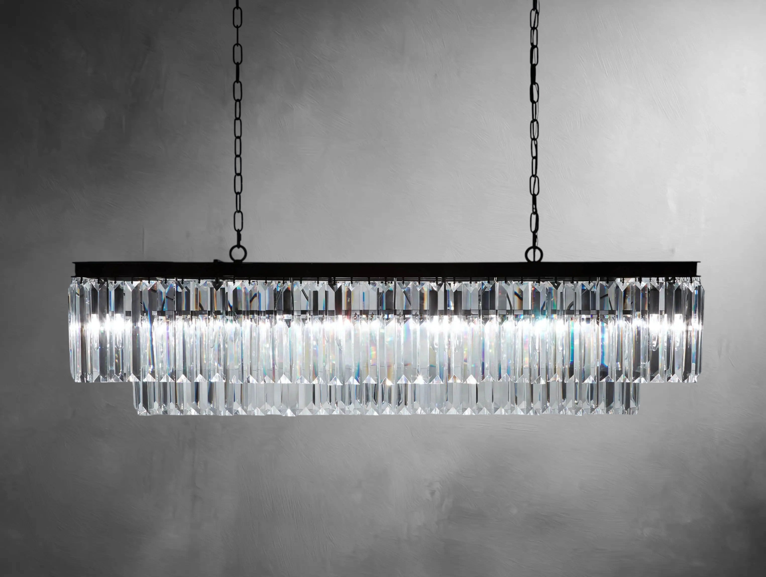 Leylen Tiered Rectangular Chandelier