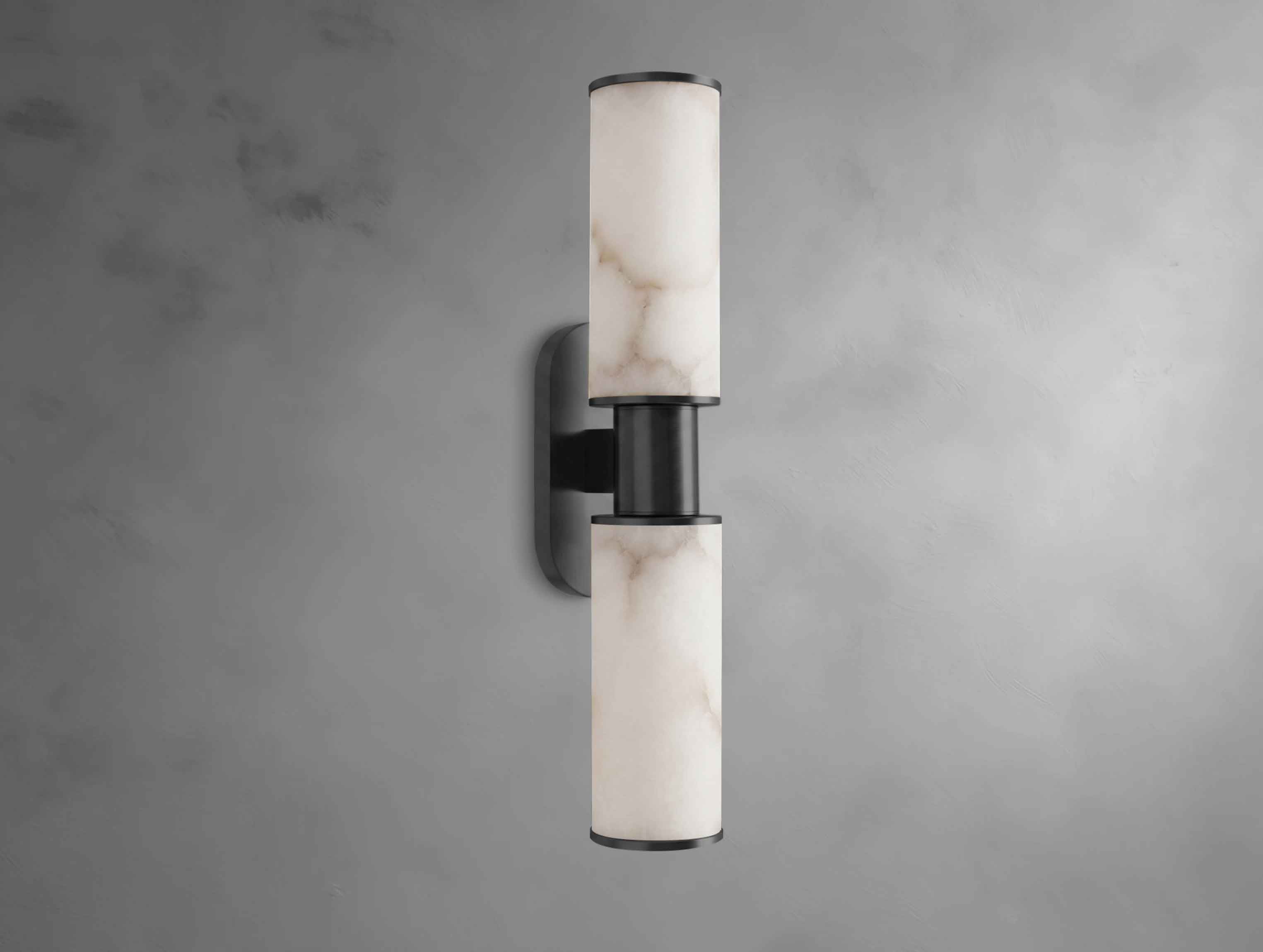 Harly Double Sconce in Alabaster