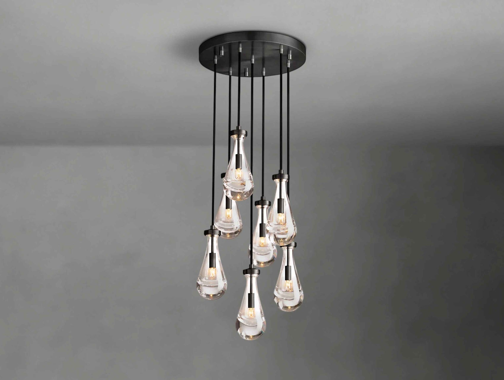 Decorative Glass Drop Round Chandelier