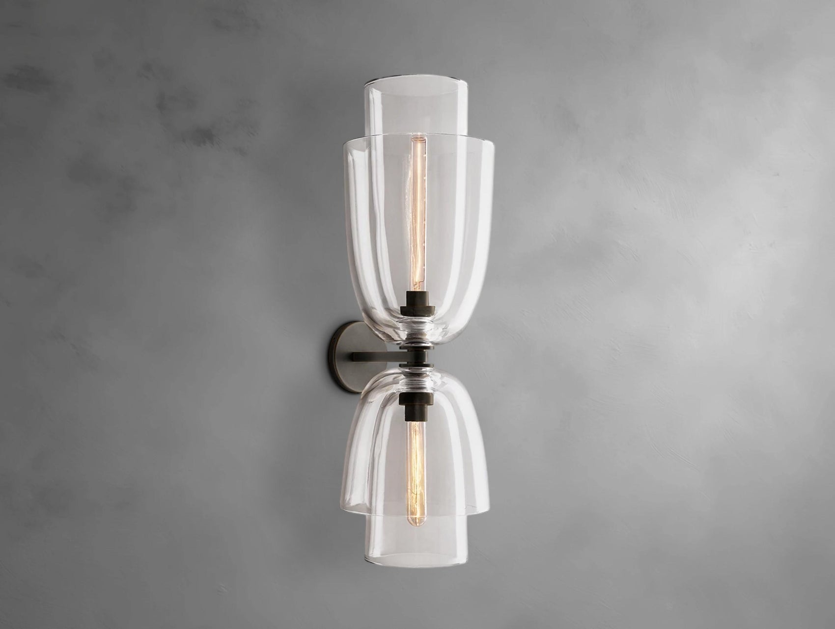 Double Layer Glass Sconce