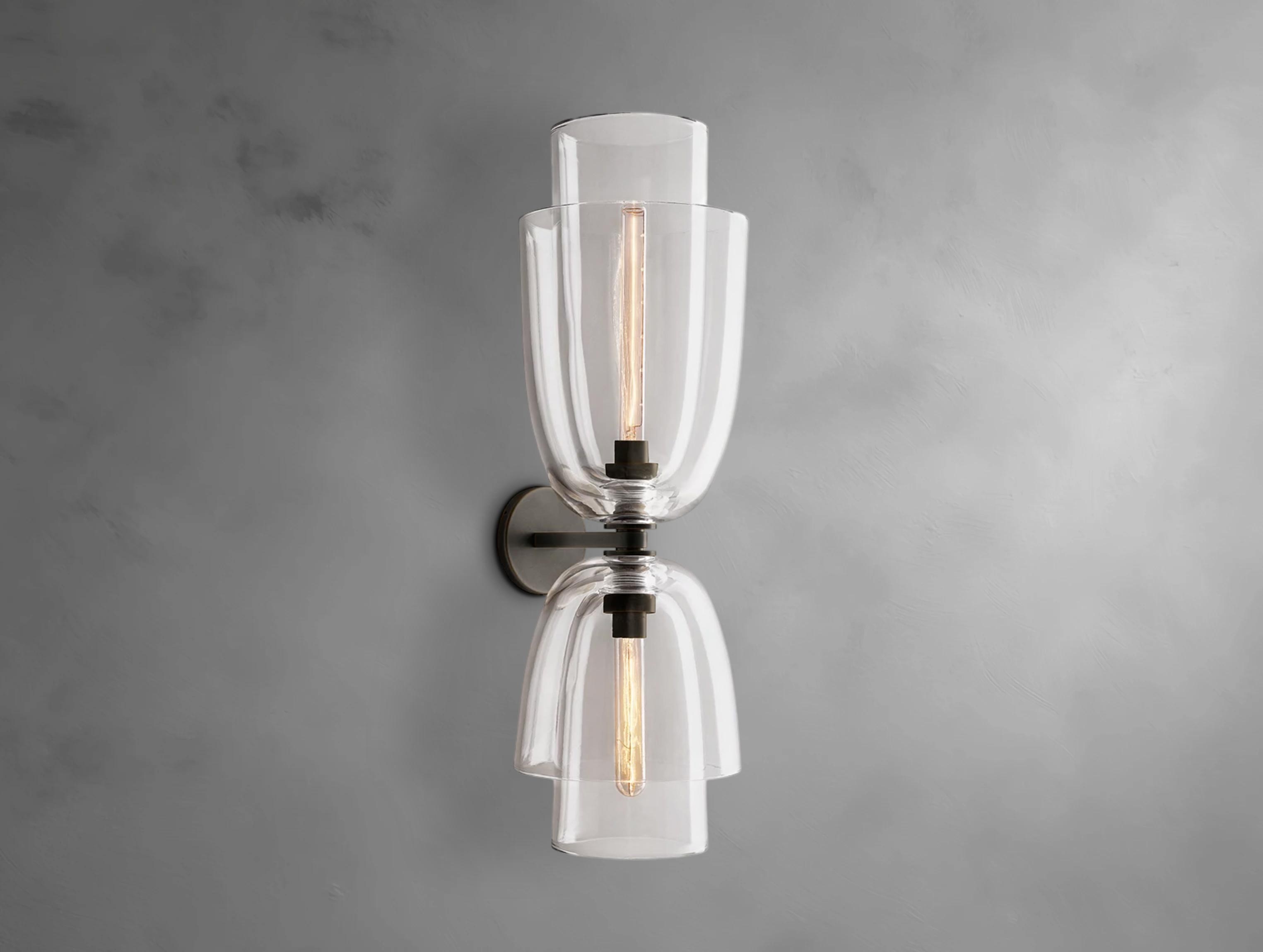 Double Layer Glass Sconce