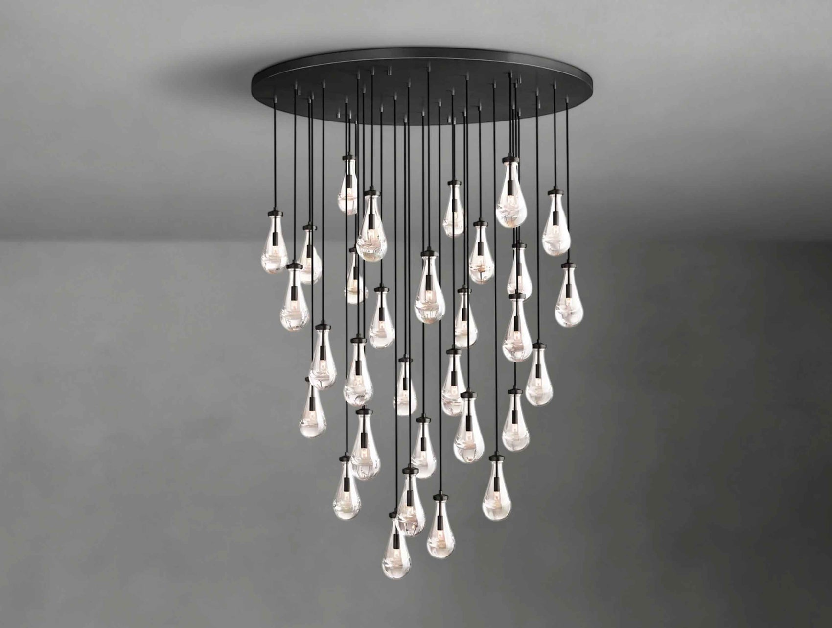 Decorative Glass Drop Round Chandelier