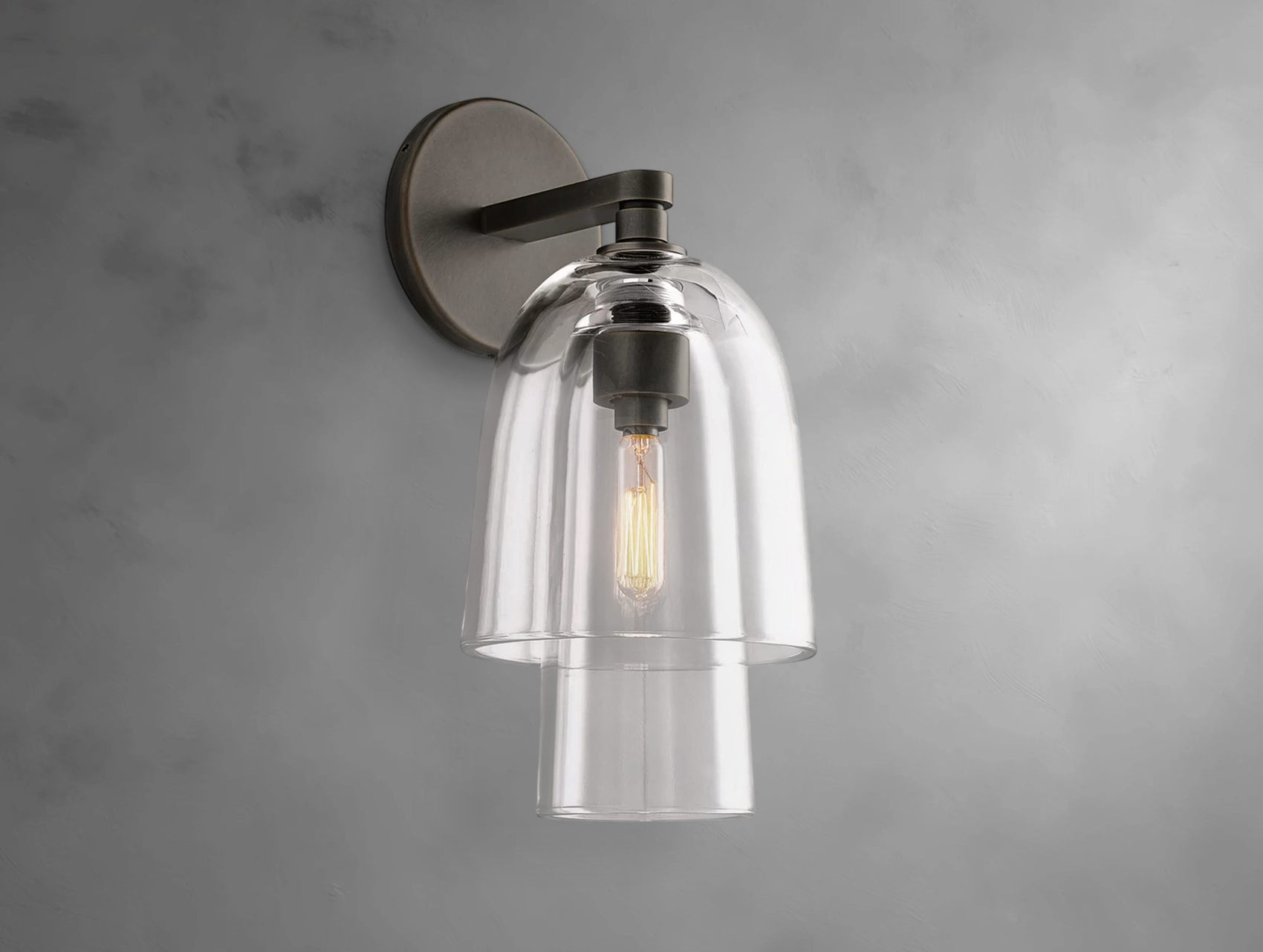 Double Glass Bell Sconce