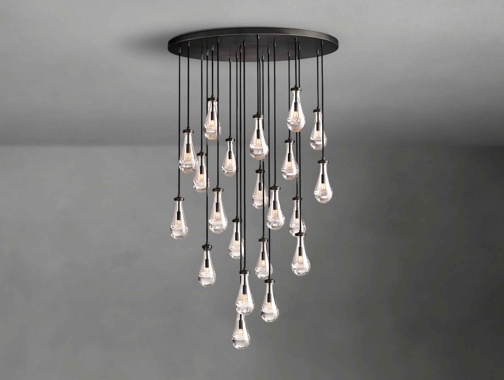 Decorative Glass Drop Round Chandelier