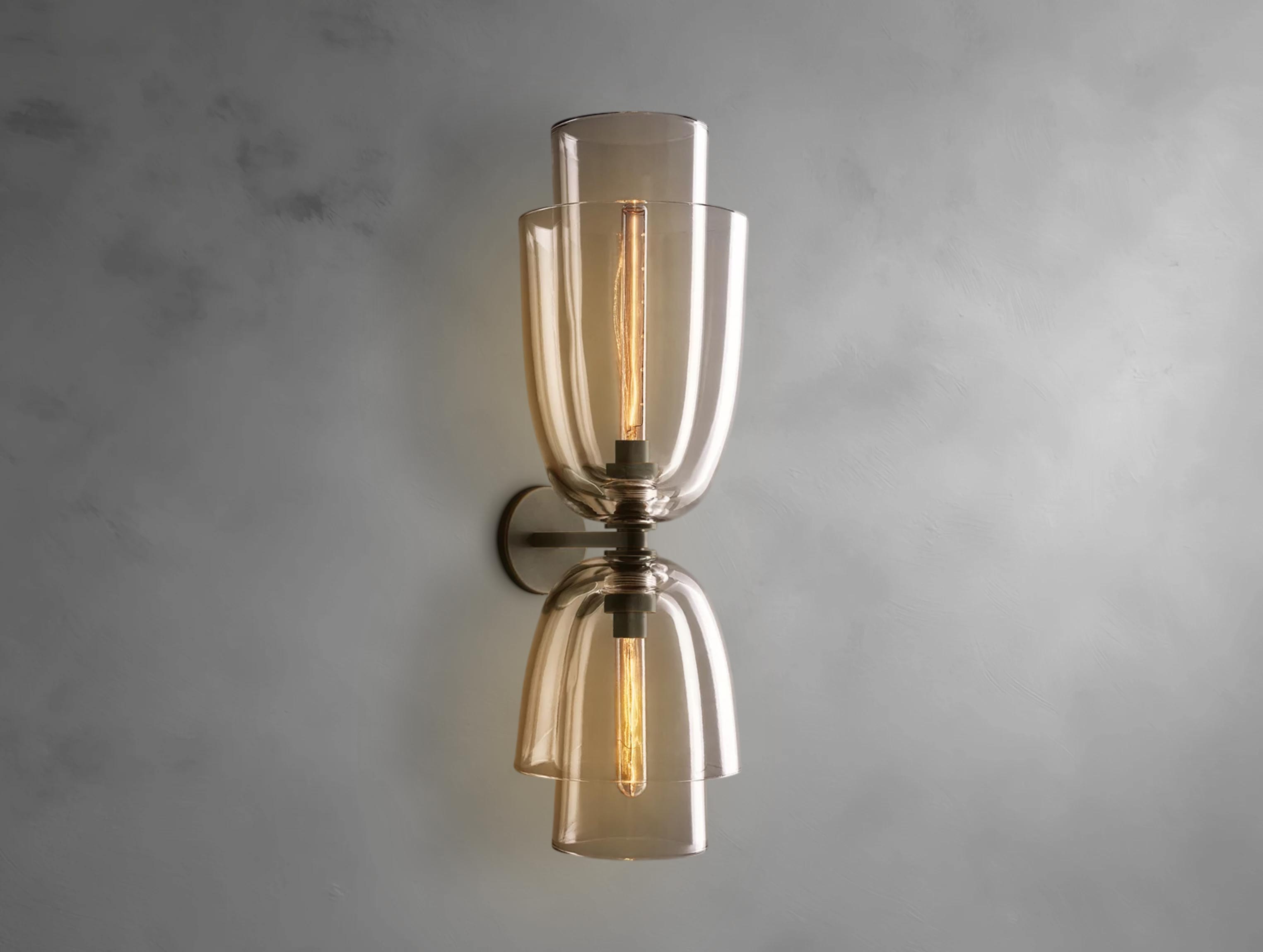 Double Layer Glass Sconce