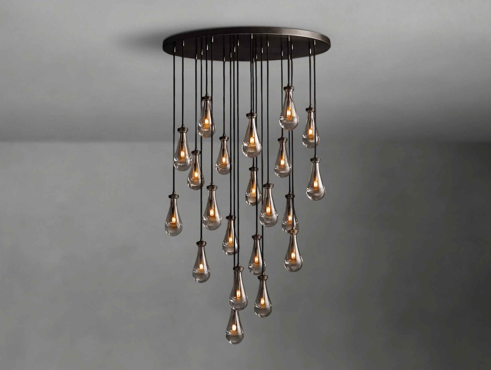 Decorative Glass Drop Round Chandelier