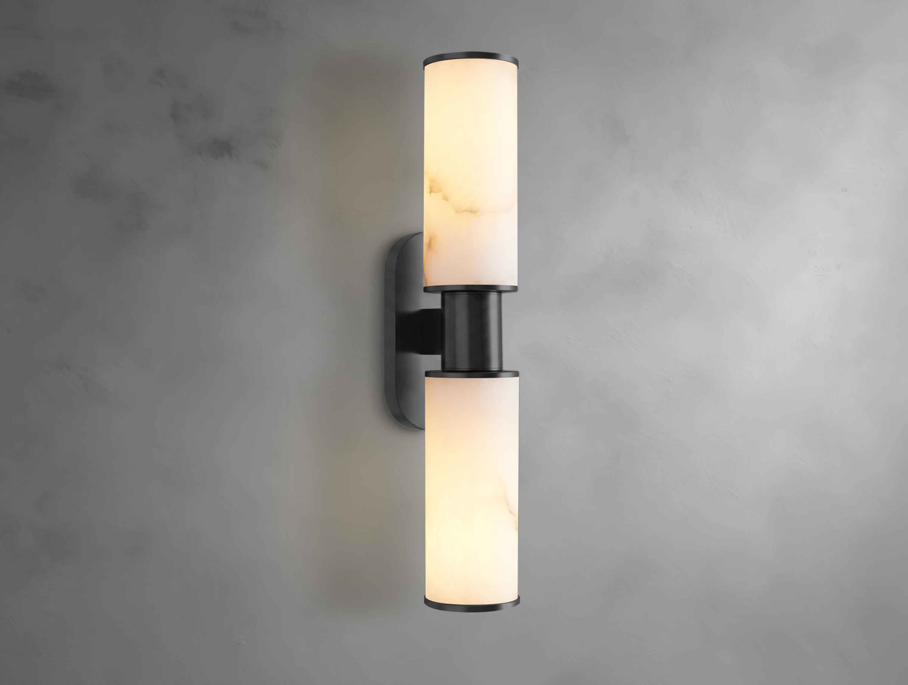 Harly Double Sconce in Alabaster